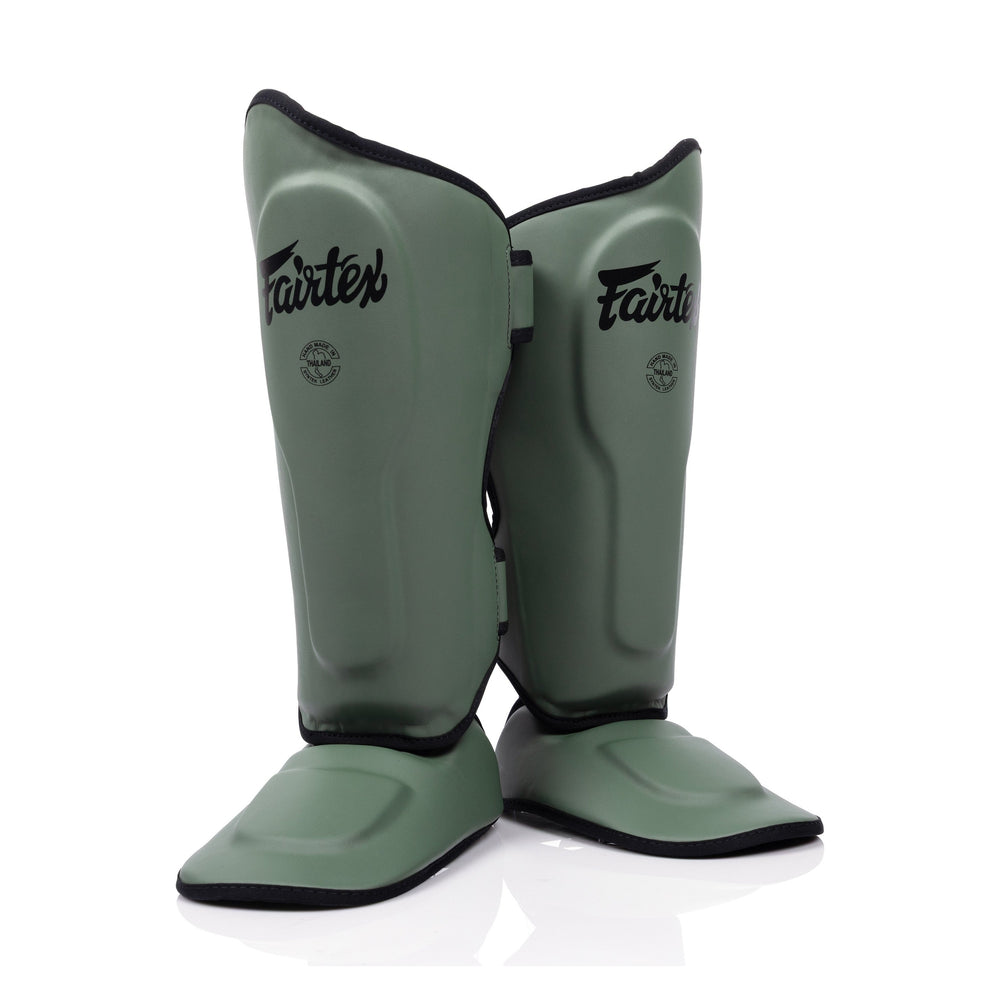 Fairtex SP9 Ultra Ergo Shin Pads | Muay Thai, Kickboxing Shin Guards Made with Syntek Leather