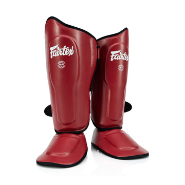 Fairtex SP9 Ultra Ergo Shin Pads | Muay Thai, Kickboxing Shin Guards Made with Syntek Leather