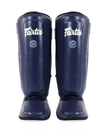 Fairtex SPK9 Youth Muay Thai Kickboxing Shin Guards for Kids (Blue-10-12 yrs old| Used-Like New) - Outlet