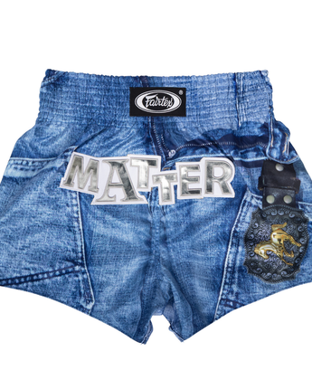 Fairtex x MATTER MAKERS Limited Edition Shorts - Western Denim