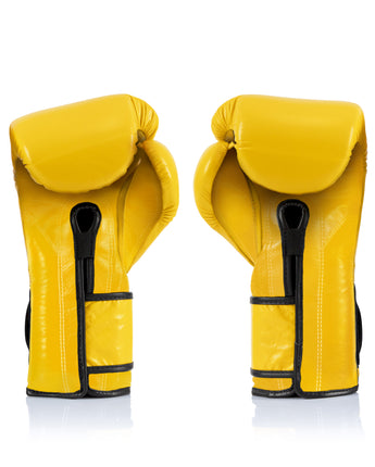 Fairtex BGV9 Mexican Style Yellow Black Muay Thai Boxing Glove - Heavy Hitter - Fairtex Store