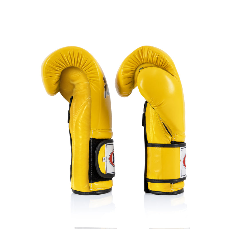 Fairtex BGV9 Mexican Style Yellow Black Muay Thai Boxing Glove - Heavy Hitter - Fairtex Store