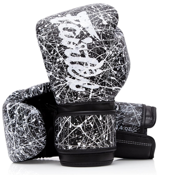 Fairtex BGV14PT Black/ White Painter Muay Thai Boxing Glove- Sale