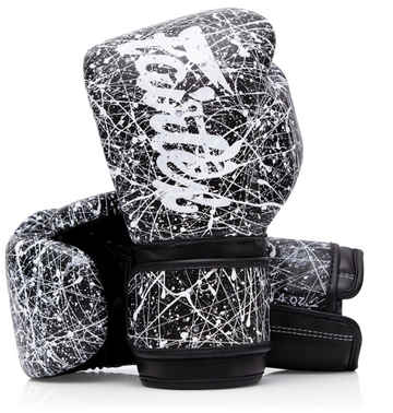 Fairtex BGV14PT Black/ White Painter Muay Thai Boxing Glove- Sale