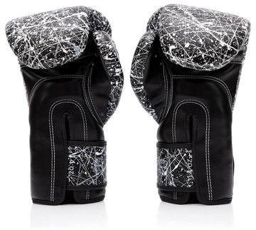 Fairtex BGV14PT Black/ White Painter Muay Thai Boxing Glove- Sale