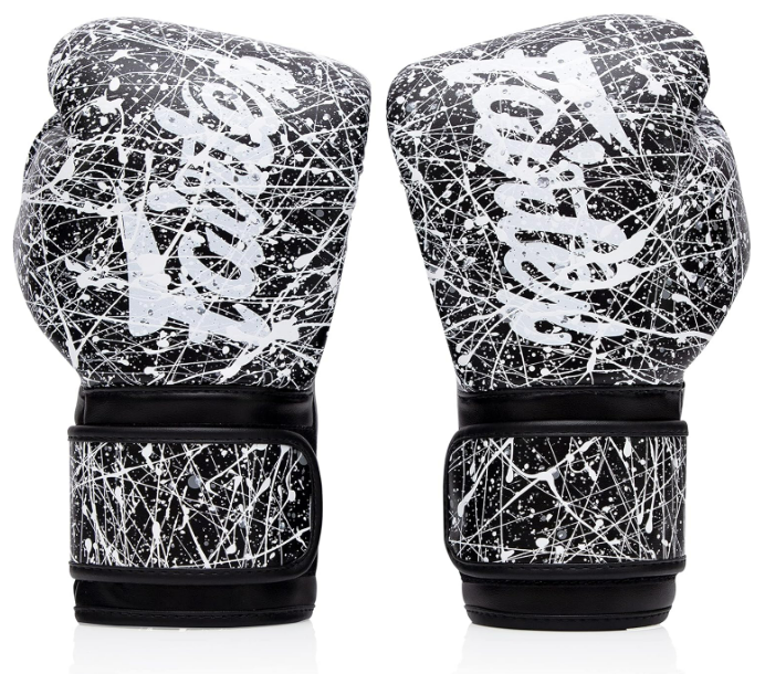 Fairtex BGV14PT Black/ White Painter Muay Thai Boxing Glove- Sale