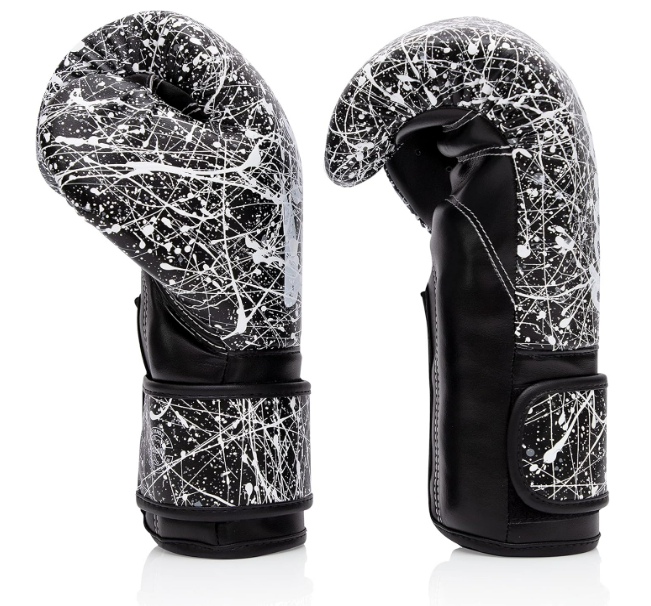 Fairtex BGV14PT Black/ White Painter Muay Thai Boxing Glove- Sale