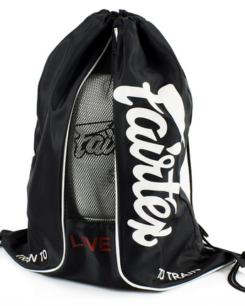 Fairtex BAG6 Black Sack Bag Thai Boxing Gym Bag Muay Thai MMA