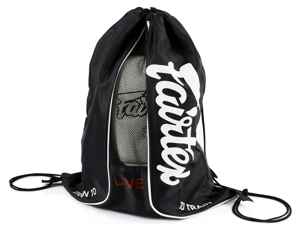 Fairtex BAG6 Black Sack Bag Thai Boxing Gym Bag Muay Thai MMA