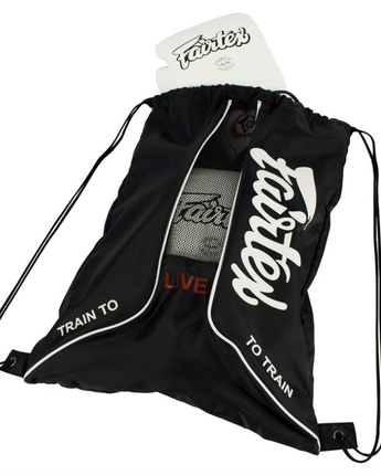 Fairtex BAG6 Black Sack Bag Thai Boxing Gym Bag Muay Thai MMA