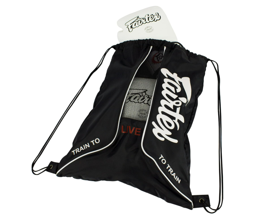 Fairtex BAG6 Black Sack Bag Thai Boxing Gym Bag Muay Thai MMA