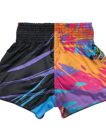 BS1934 World Music Black New Muay Thai Boxing Shorts