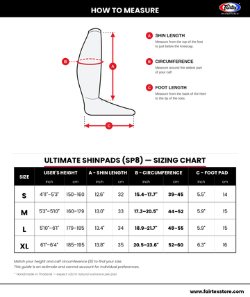 Fairtex SP8 Muay Thai Shin Guards Ultimate Shinguards