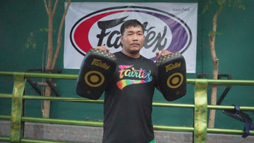 Fairtex KPLC6 Muay Thai Curved Small Pad - Black, Gold, Black/Red