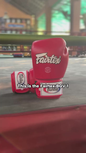 Fairtex BGV1 Black/White/Red Muay Thai Boxing Glove