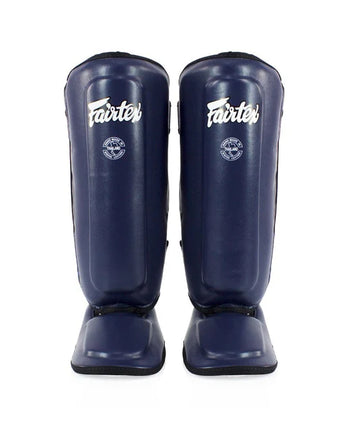 Fairtex SPK9 Youth Muay Thai Kickboxing Shin Guards for Kids (Blue-10-12 yrs old| Used-Like New) - Outlet