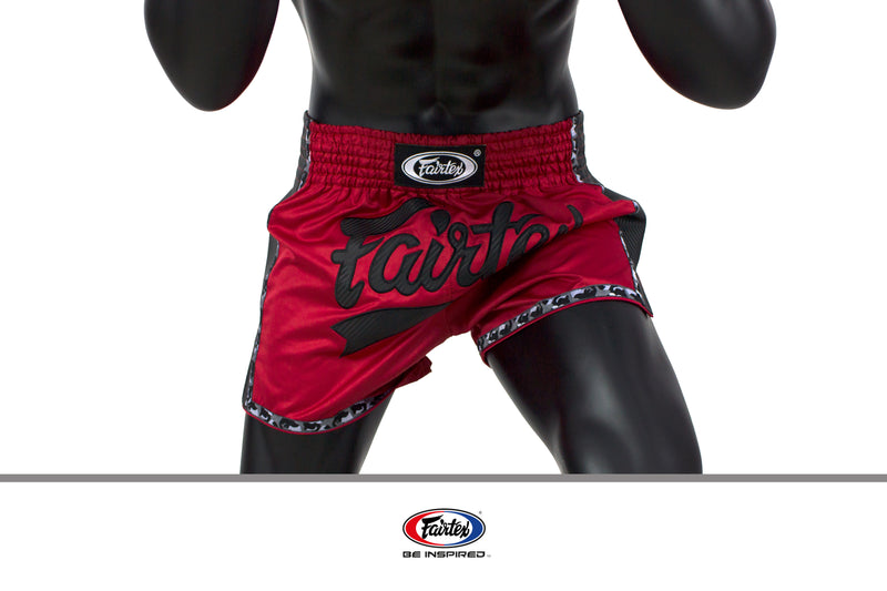 Fairtex Red Slim Cut Muay Thai Boxing Short - Fairtex Store