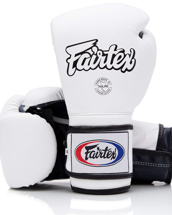 Fairtex BGV9 White Blue Palm Muay Thai Boxing Glove - Fairtex Store