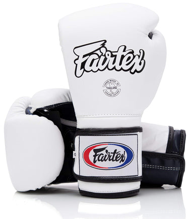 Fairtex BGV9 White Blue Palm Muay Thai Boxing Glove - Fairtex Store