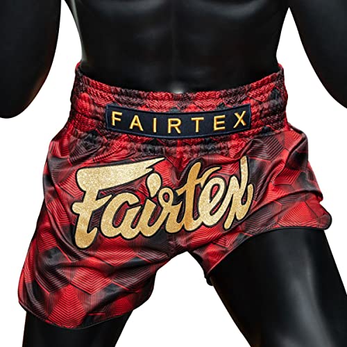 Fairtex BS1919 Stealth Red Slim Cut Muay Thai Boxing Short - Fairtex Store