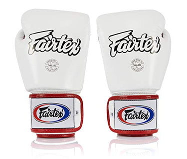 Fairtex BGV1 White/Black/Red Muay Thai Boxing Glove - Fairtex Store