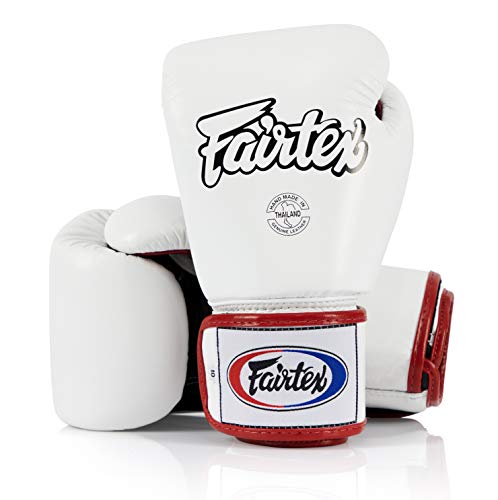 Fairtex BGV1 White/Black/Red Muay Thai Boxing Glove - Fairtex Store