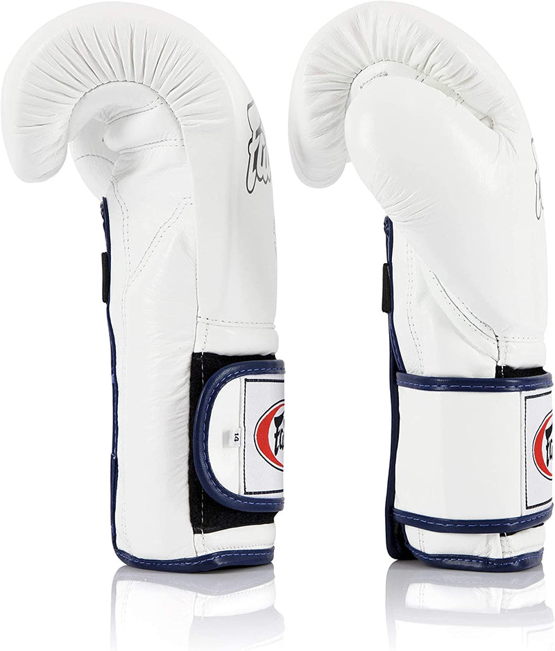 Fairtex BGV9 White Blue Muay Thai Boxing Glove - Fairtex Store