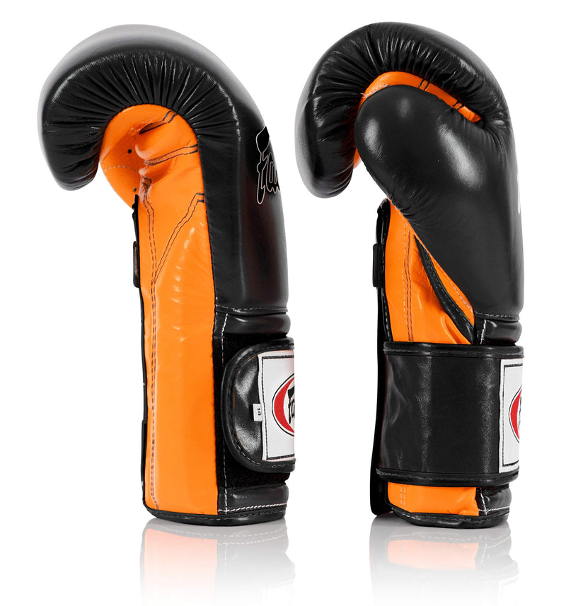 Fairtex BGV9 Black Orange Muay Thai Boxing Glove - Fairtex Store