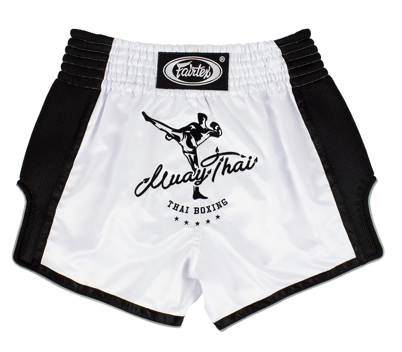 Fairtex White Slim Cut Muay Thai Boxing Short - Fairtex Store