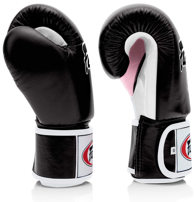 Fairtex BGV1 Black/White/Pink Muay Thai Boxing Training Sparring Gloves - Fairtex Store