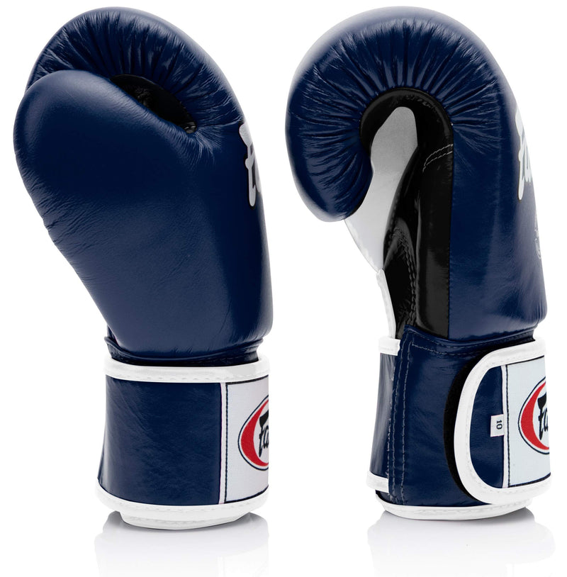 Fairtex BGV1 Blue/Black/White Muay Thai Boxing Training Sparring Glove