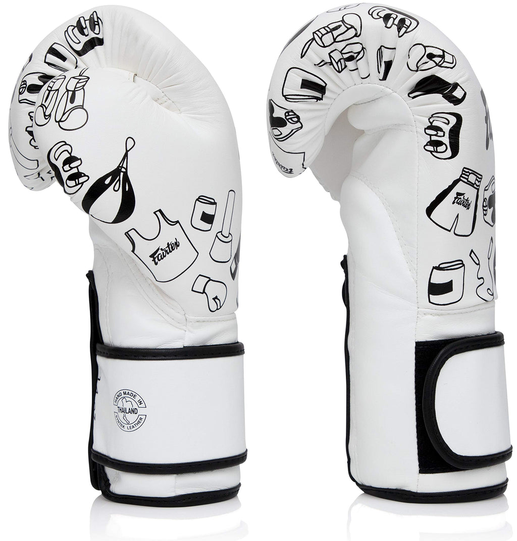 Fairtex Microfiber Gloves - Art collections - Black/White Painter