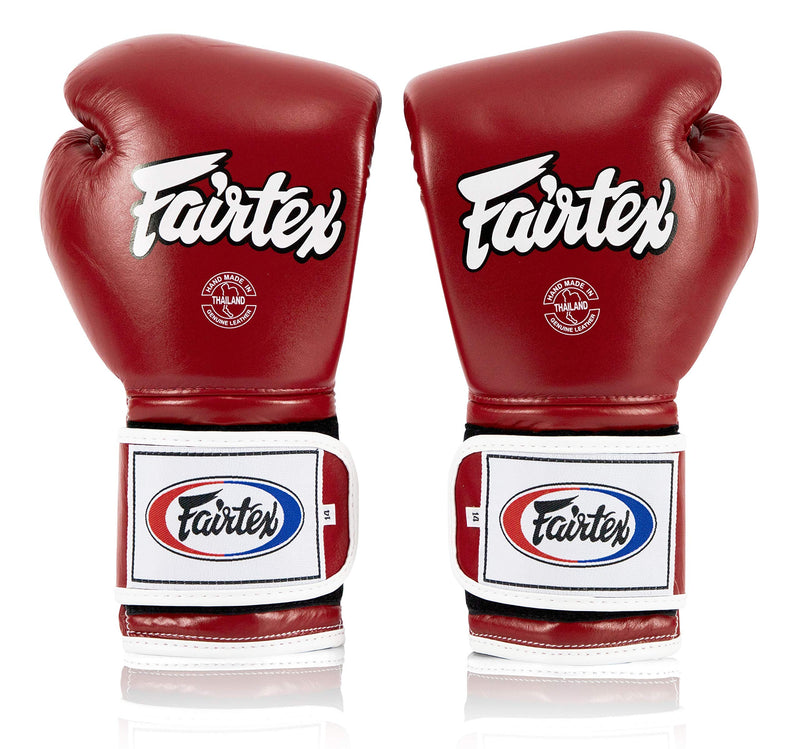 Fairtex BGV9 Red White Muay Thai Boxing Glove - Fairtex Store