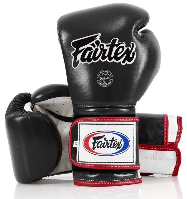 Fairtex BGV9 Black/White/Red Muay Thai Boxing Glove - Fairtex Store