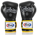 Fairtex BGV9 Black Yellow Muay Thai Boxing Glove - Fairtex Store