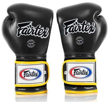 Fairtex BGV9 Black Yellow Muay Thai Boxing Glove - Fairtex Store