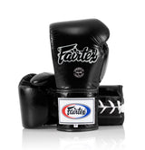 Fairtex Pro Leather Laced Competition Gloves - Locked Thumb for Muay Thai and Boxing - Fairtex Store