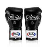 Fairtex Pro Leather Laced Competition Gloves - Locked Thumb for Muay Thai and Boxing - Fairtex Store