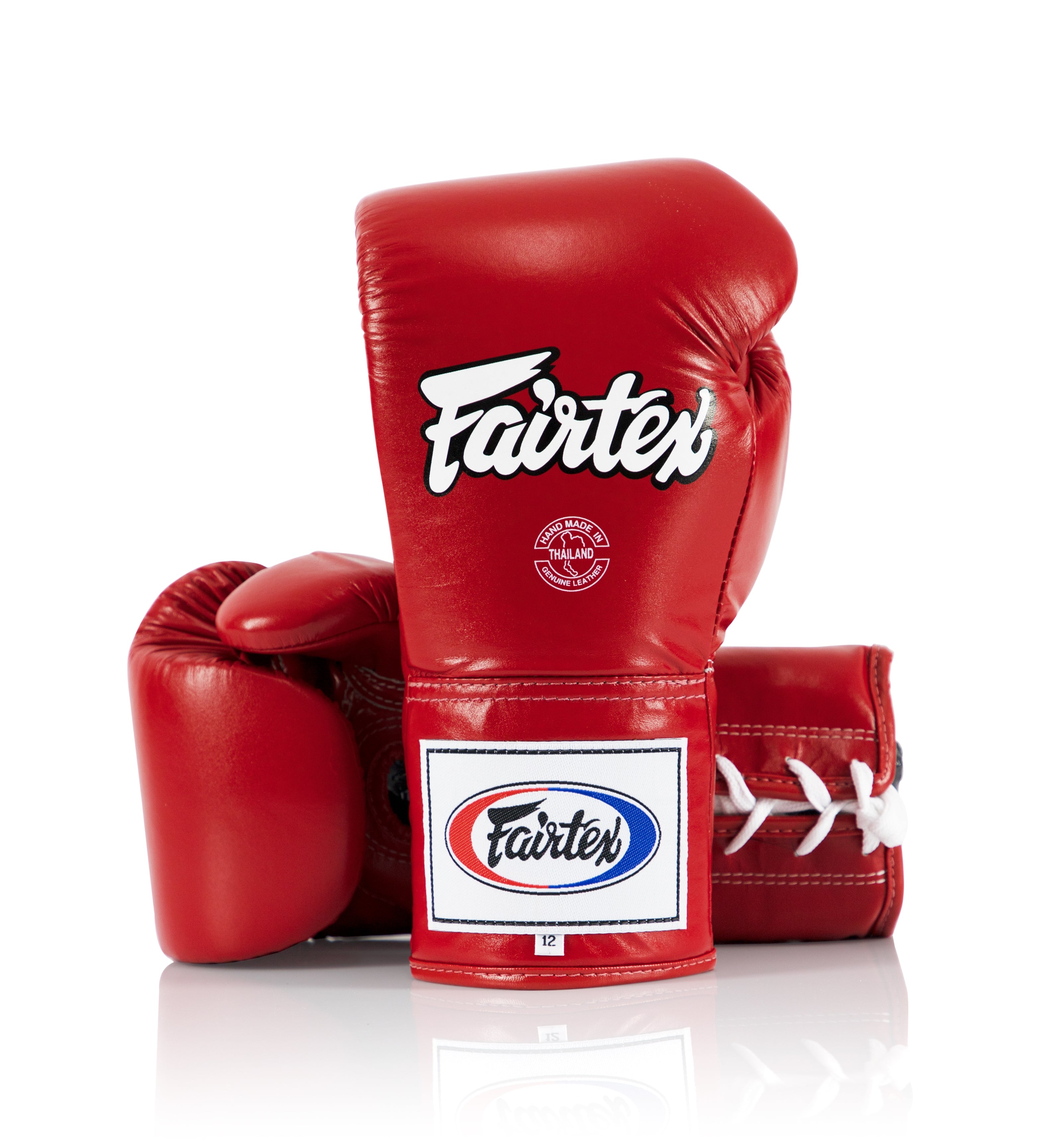 Fairtex BGL6 Pro Leather Laced Competition Gloves - Locked Thumb for M