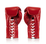 Fairtex Pro Leather Laced Competition Gloves - Locked Thumb for Muay Thai and Boxing - Fairtex Store