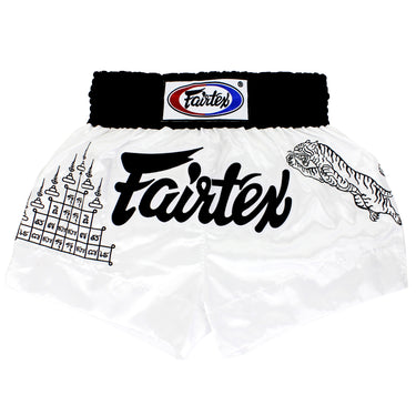 Fairtex Superstitious White Muay Thai Boxing Short - Fairtex Store