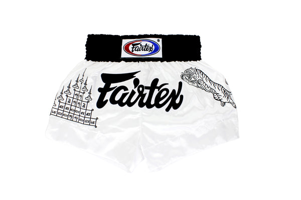 Fairtex Superstitious White Muay Thai Boxing Short - Fairtex Store