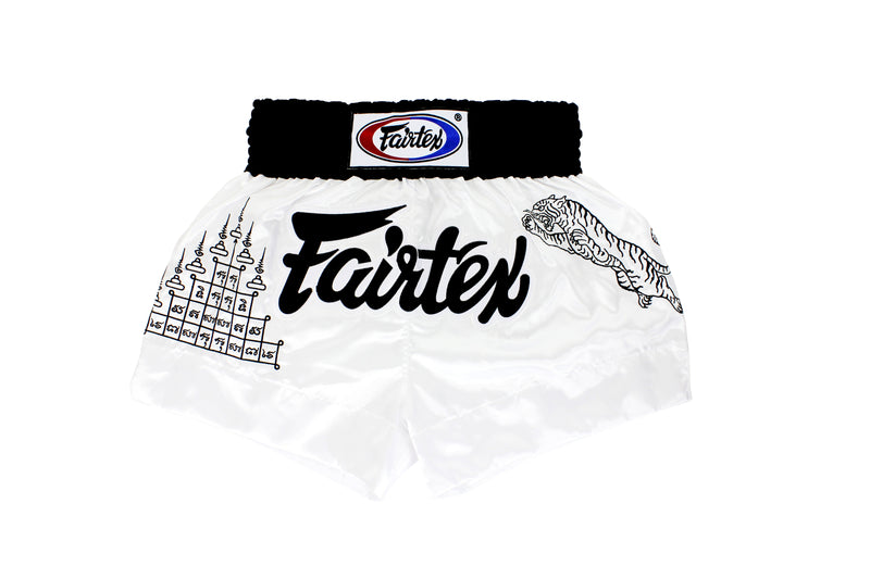 Fairtex Superstitious White Muay Thai Boxing Short - Fairtex Store