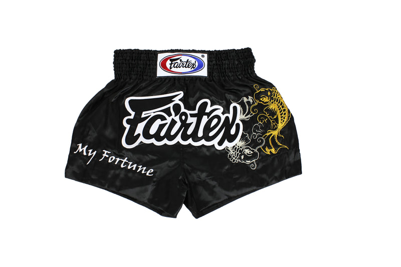 Fairtex BS0639 Fortune Black Muay Thai Boxing Short - Fairtex Store