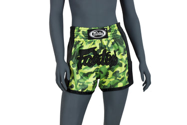 Fairtex Green Camo Slim Cut Muay Thai Boxing Short - Fairtex Store