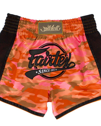Fairtex Orange Camo Slim Cut Muay Thai Boxing Short - Fairtex Store