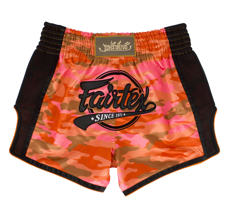 Fairtex Orange Camo Slim Cut Muay Thai Boxing Short - Fairtex Store