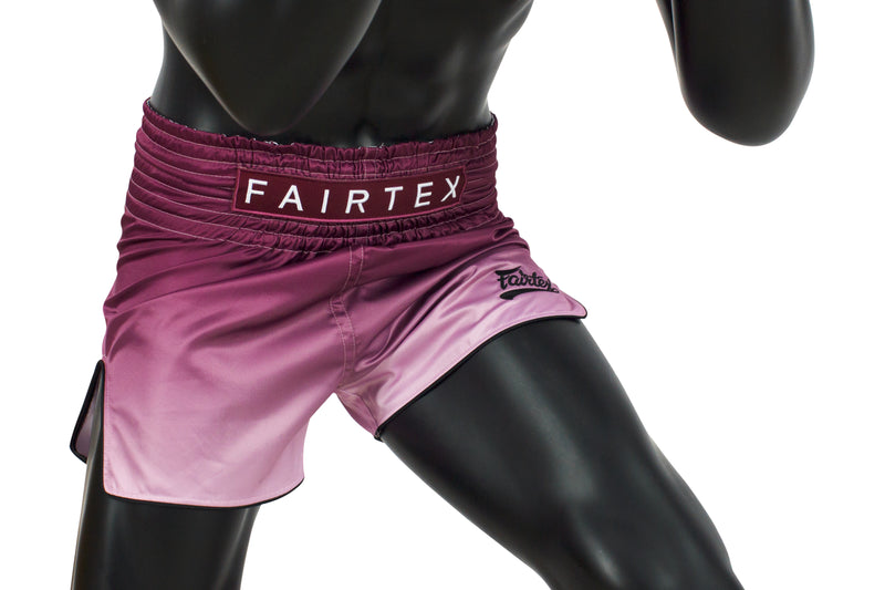 Fairtex Maroon Fade Slim Cut Muay Thai Boxing Short - Fairtex Store