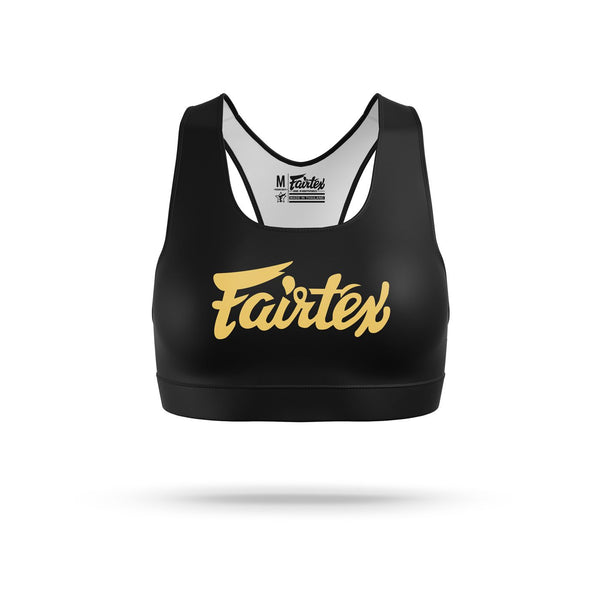 Fairtex Classic Sports Bra - Black/Gold - Fairtex Store