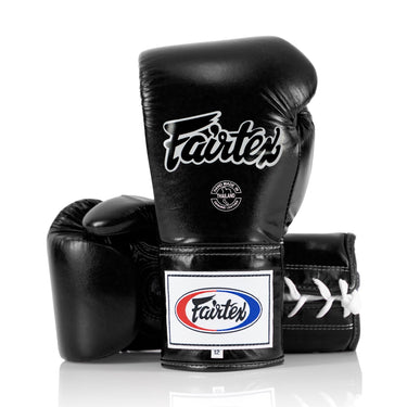 Fairtex Pro Leather Laced Competition Gloves - Locked Thumb for Muay Thai and Boxing - Fairtex Store